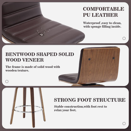 26/29 Faux Leather Swivel Bar/Counter Stools, Set of 2/3