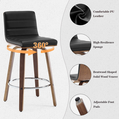 26/29 Faux Leather Swivel Bar/Counter Stools, Set of 2/3