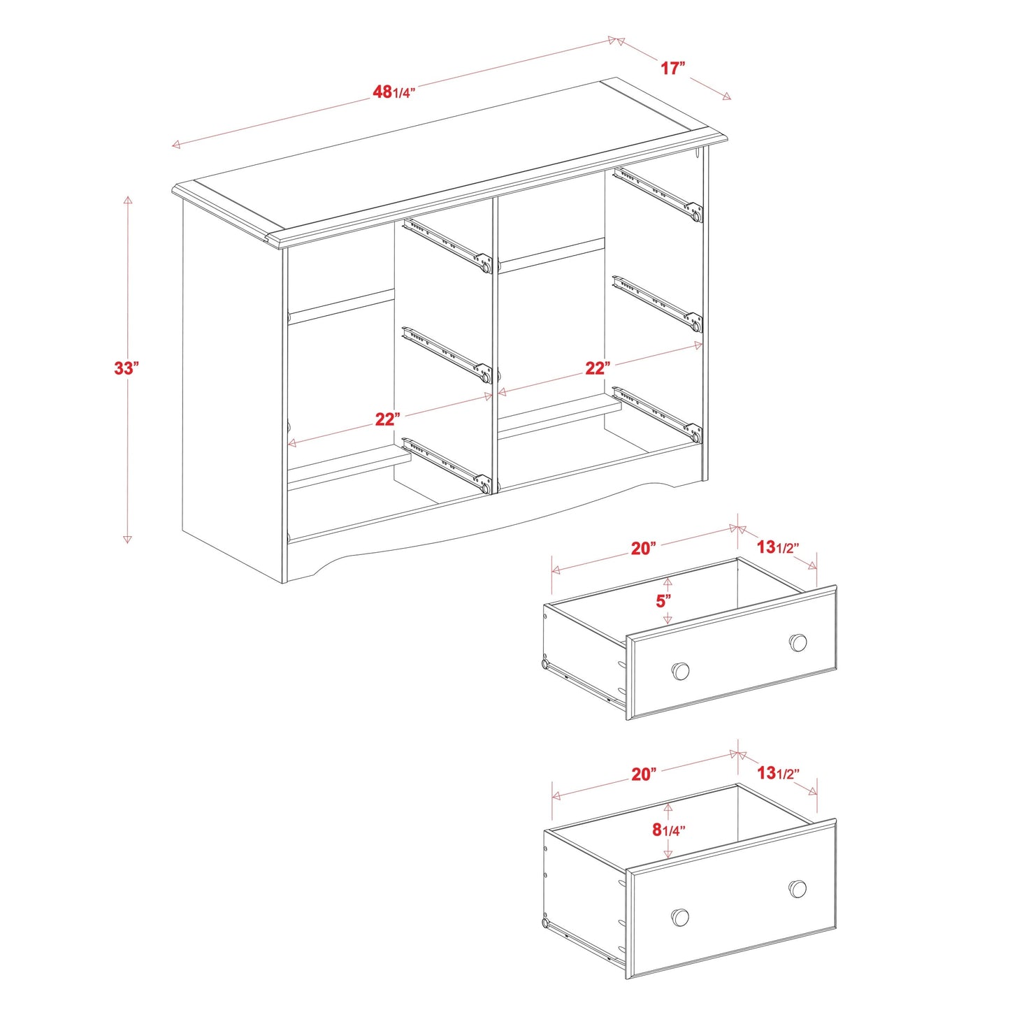 Palace Imports 100% Solid Wood 6-Drawer Dresser
