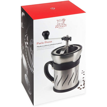 Peugeot 35257 Paris Press Coffee Mill/French Press Combination, Stainless Steel - 3 x 3 x 6 inches