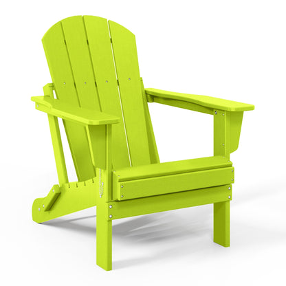 Polytrends Laguna Fade Resistant All Weather Outdoor Patio Folding Adirondack Chair