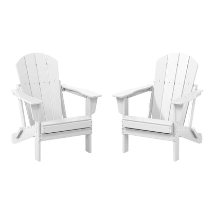 Polytrends Laguna Weather Resistant Outdoor Patio Folding Adirondack Chairs (Set of 2)