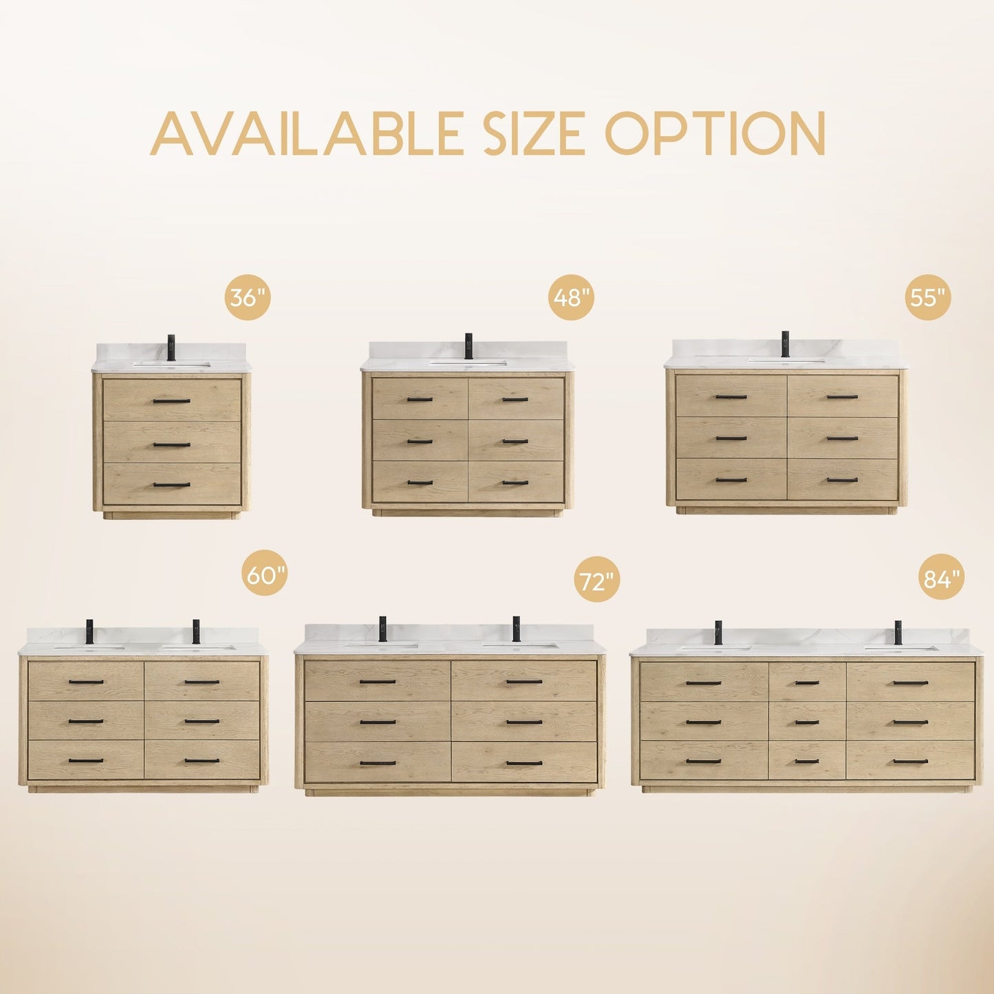 Porto Bath Vanity with White Quartz Stone Top without Mirror