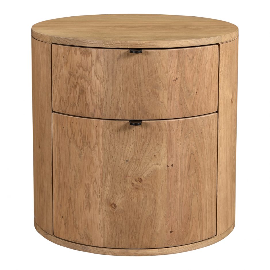 Niko Two Drawer Nightstand - Light Oak