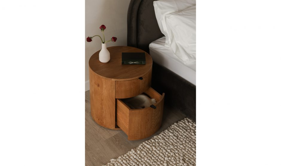 Niko Two Drawer Nightstand - Light Oak