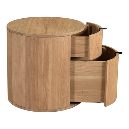 Niko Two Drawer Nightstand - Light Oak