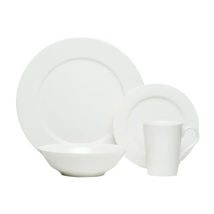 Red Vanilla Rimmed Bone China 16Pc Dinner Set