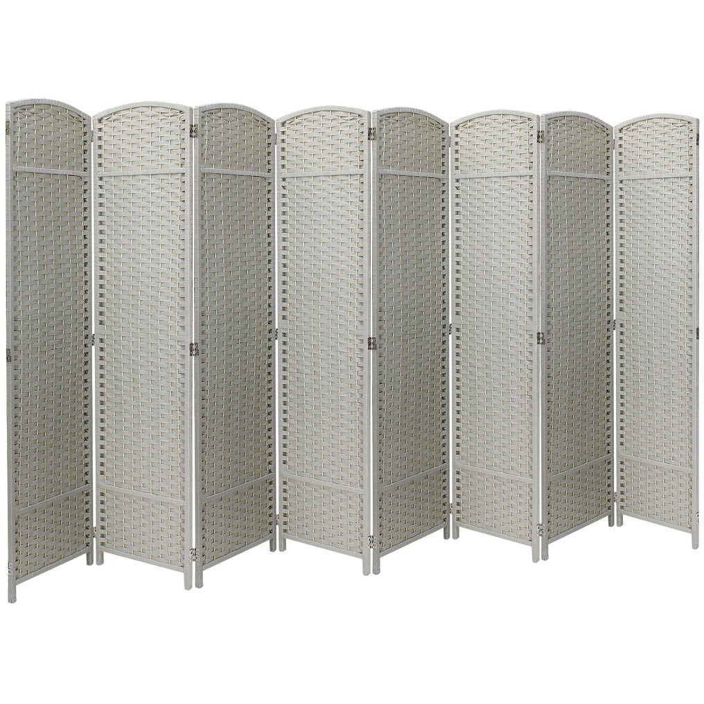 Room Divider Folding Privacy Screen Tall Partition Foldable Wall 8 Panel - 96” L x 19.50” W x 69” H