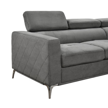 Roomfitters 122 Oversized Sectional Sofa Couch with Chaise Storage, Contemporary U-Shaped 7-Seater Sofa