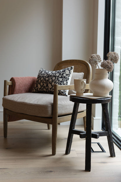 Short Dobbie Reclaimed Stool - Black