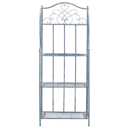 SAFAVIEH Bryn Victorian Wrought Iron 4-Tier Outdoor Bakers Rack - 25 In. W x 15 In. D x 63 In. H - 25W x 15D x 63H