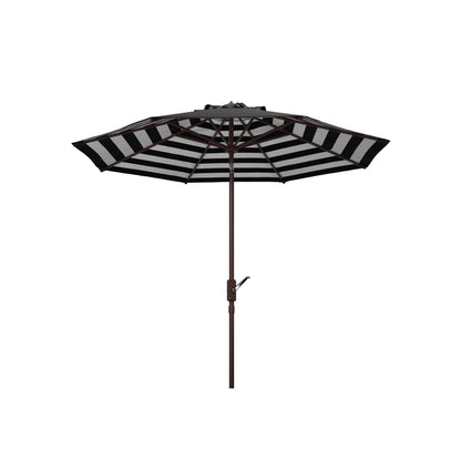 SAFAVIEH Hadire Inside Out Striped 9 Ft Crank Outdoor Umbrella