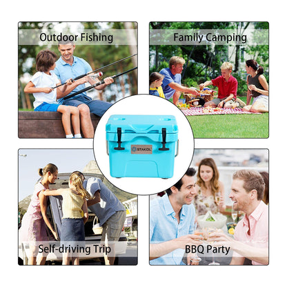 SKTAKOL 16 Quart Cooler Portable Ice Chest Leak-Proof 24 Cans Ice - See Details