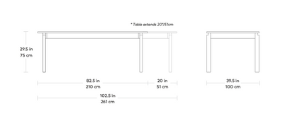 Gus* Modern Annex Extendable Dining Table
