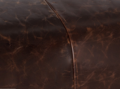 Ellie Ottoman / Chocolate Leather