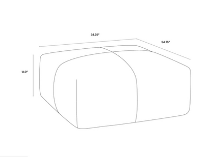 Ellie Ottoman / Chocolate Leather