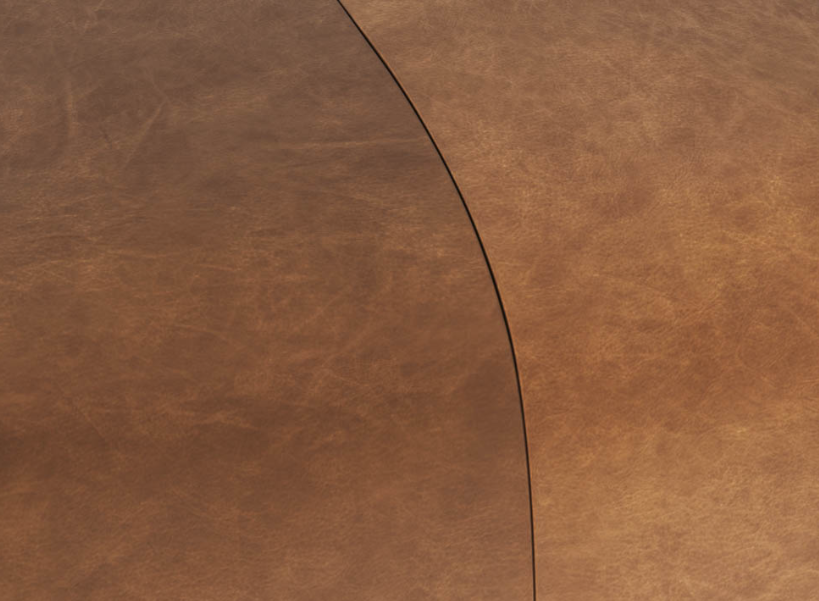 Ellie Ottoman / Cognac Leather