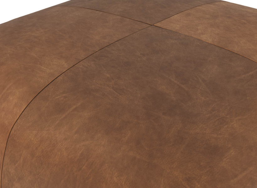Ellie Ottoman / Cognac Leather