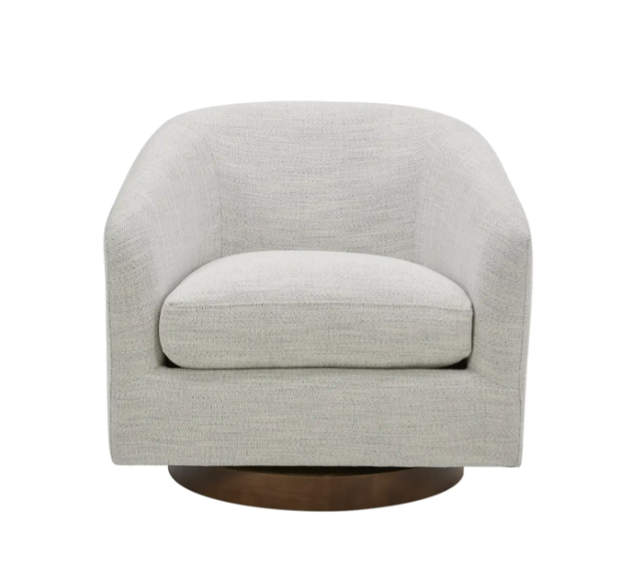Oscar Swivel Chair - Cream White
