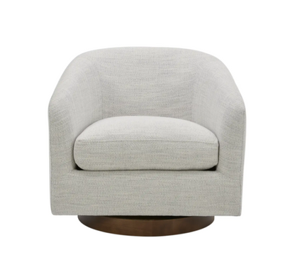 Oscar Swivel Chair - Cream White