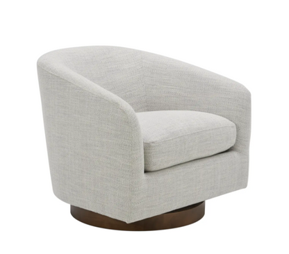 Oscar Swivel Chair - Cream White