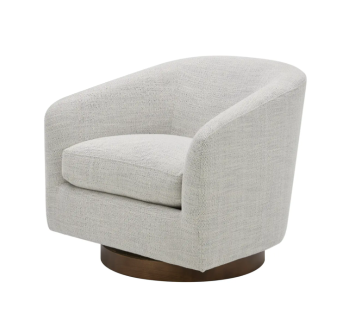 Oscar Swivel Chair - Cream White