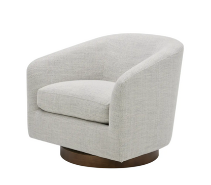 Oscar Swivel Chair - Cream White