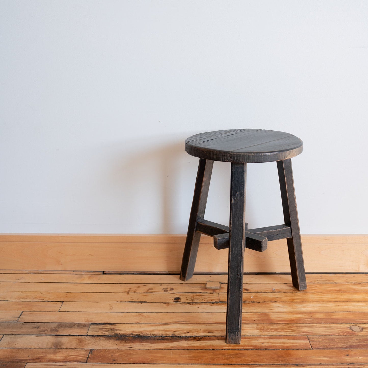 Short Dobbie Reclaimed Stool - Black