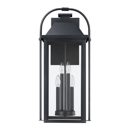 Brits Black Outdoor Wall Lantern Sconce Light