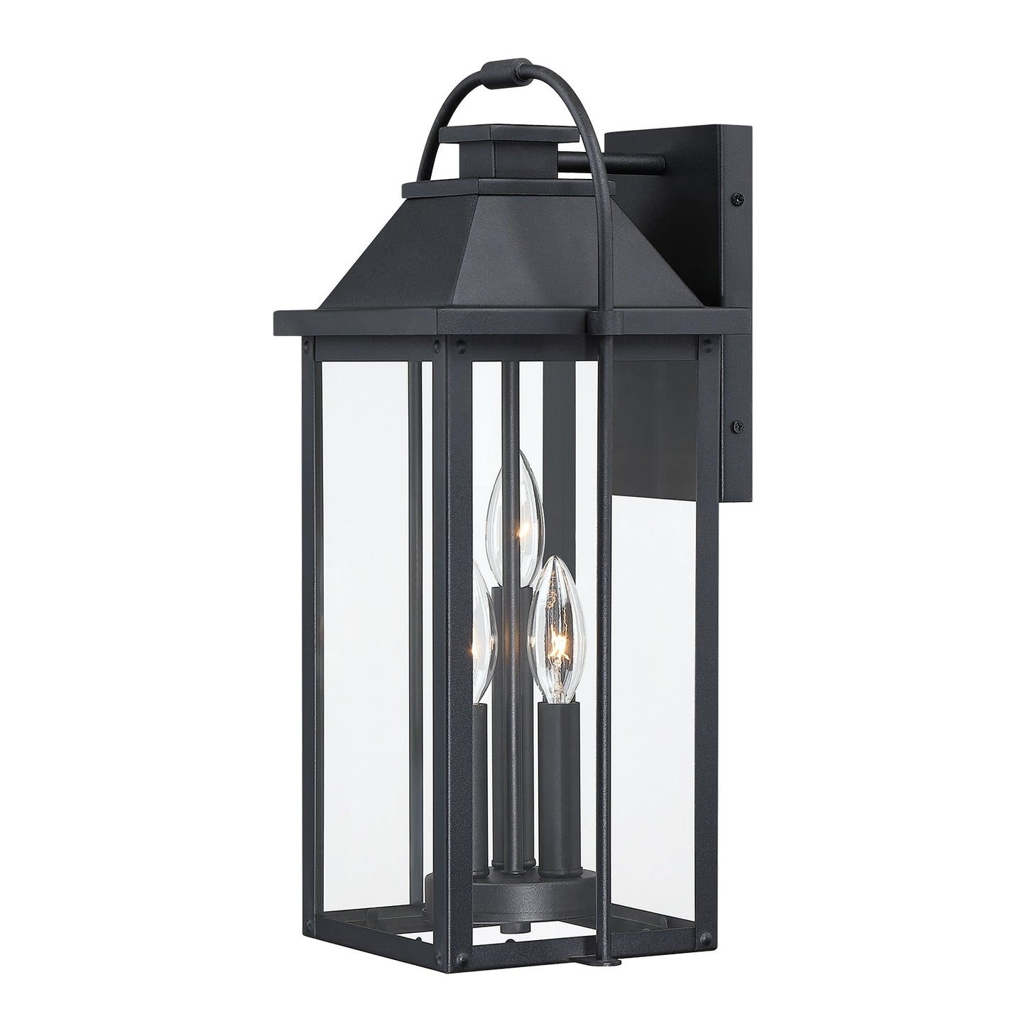 Brits Black Outdoor Wall Lantern Sconce Light