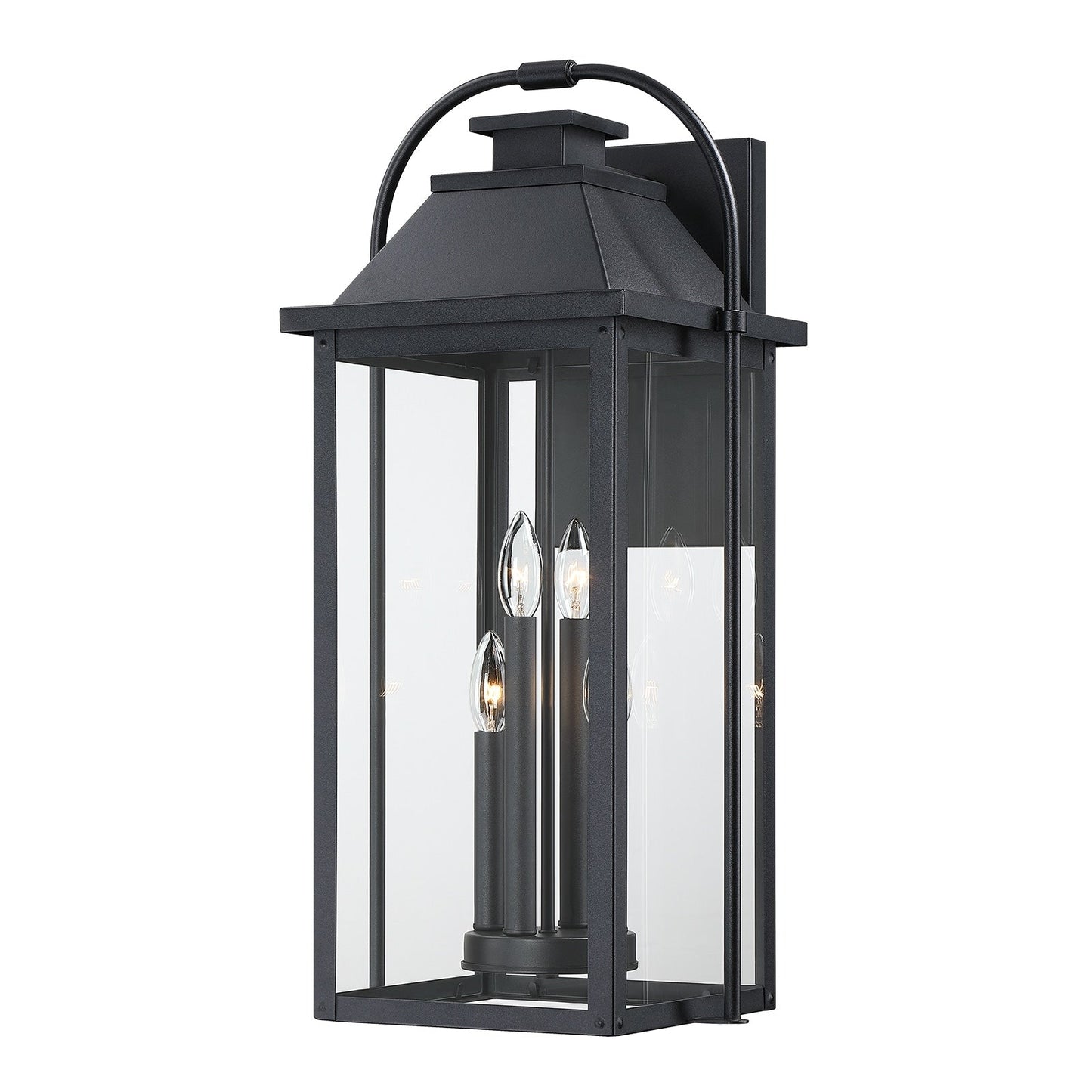 Brits Black Outdoor Wall Lantern Sconce Light