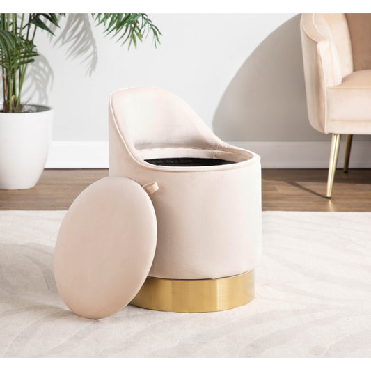 Silver Orchid Corday Swivel Velvet Vanity Stool