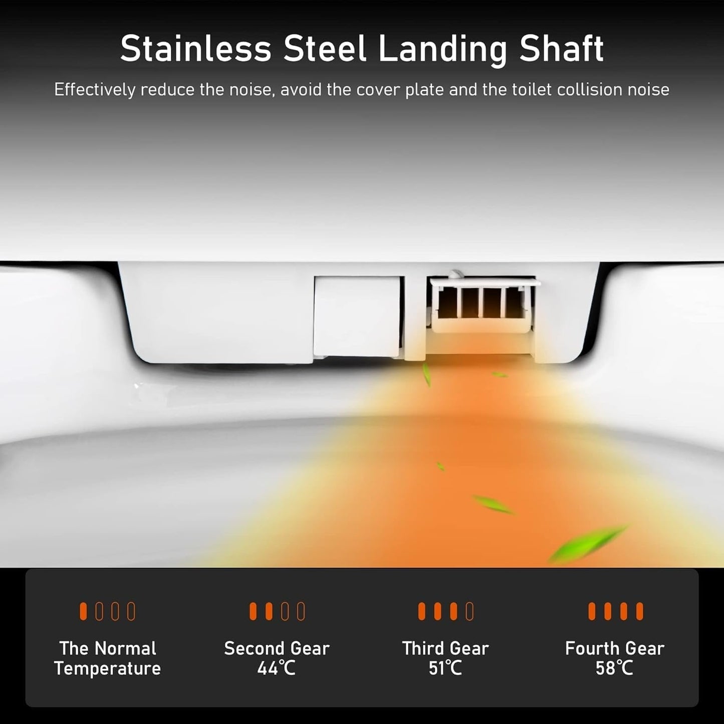 Smart Toilet, One Piece Bidet Toilet for Bathrooms,Modern Elongated Toilet with Warm Water,Dual Auto Flush,Foot Sensor Operation