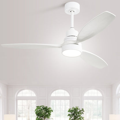 Sofucor 52 Indoor Wood Ceiling Fan Light with Remote, Integrated Light Optional