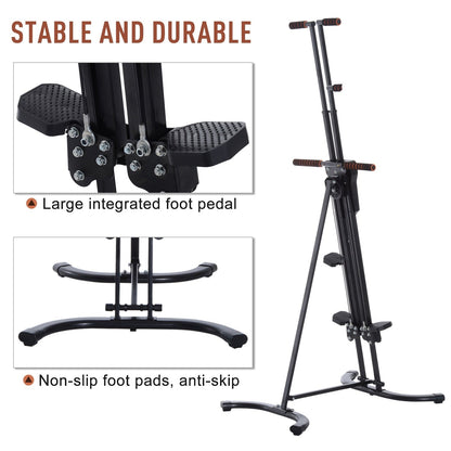 Soozier Steel Vertical Stair Climber Exercise Machine - 28L x 26W x 82H