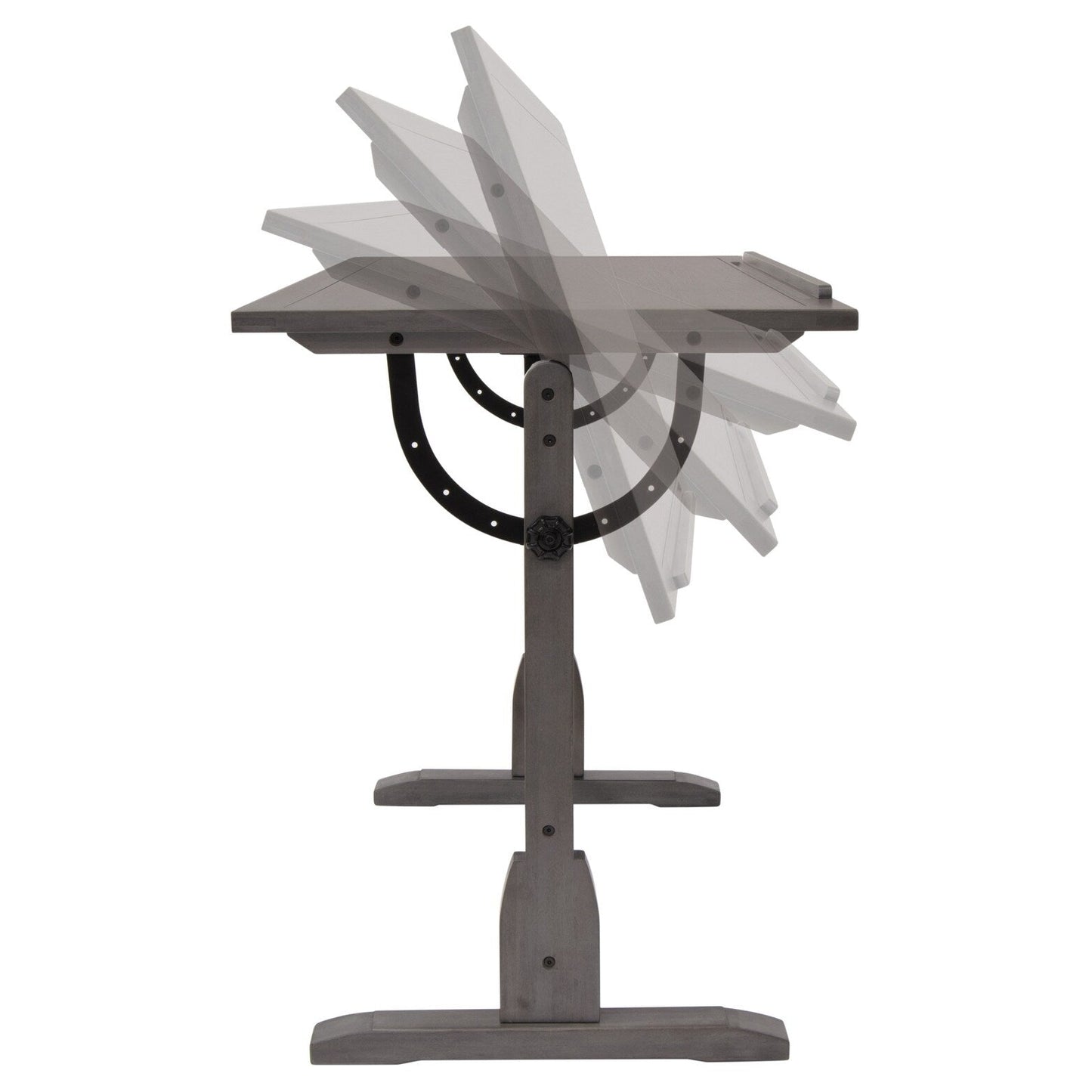 Studio Designs 36-inch Vintage Wood Drafting Table with Angle Adjustable Top for Drawing