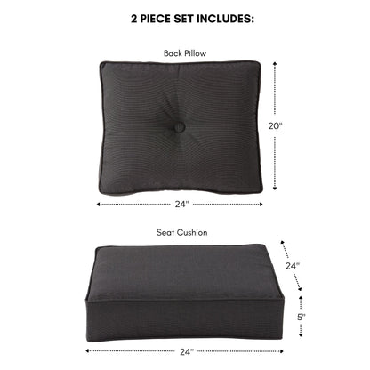 Sunbrella 2-Piece Premium Deep Seat Outdoor Cushion Set