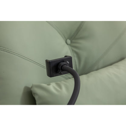 Swivel Glider Power Recliner with Bluetooth Speakers, Phone Holder, USB and Type-C Charging Ports, Hidden Arm Storage