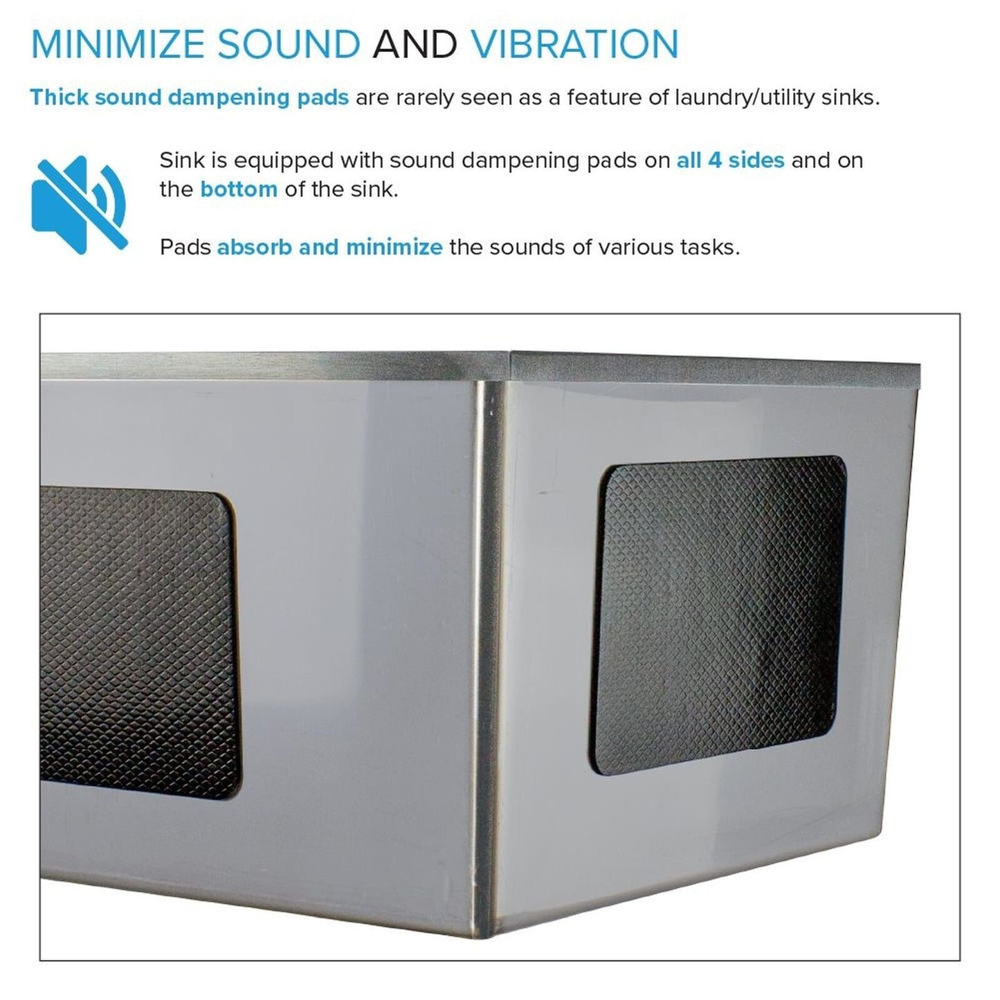 Transolid EWS-2422S 24-in W x 22-in D x 35-in H Stainless Steel Laundry Sink and Wash Stand - 24-in x 22-in