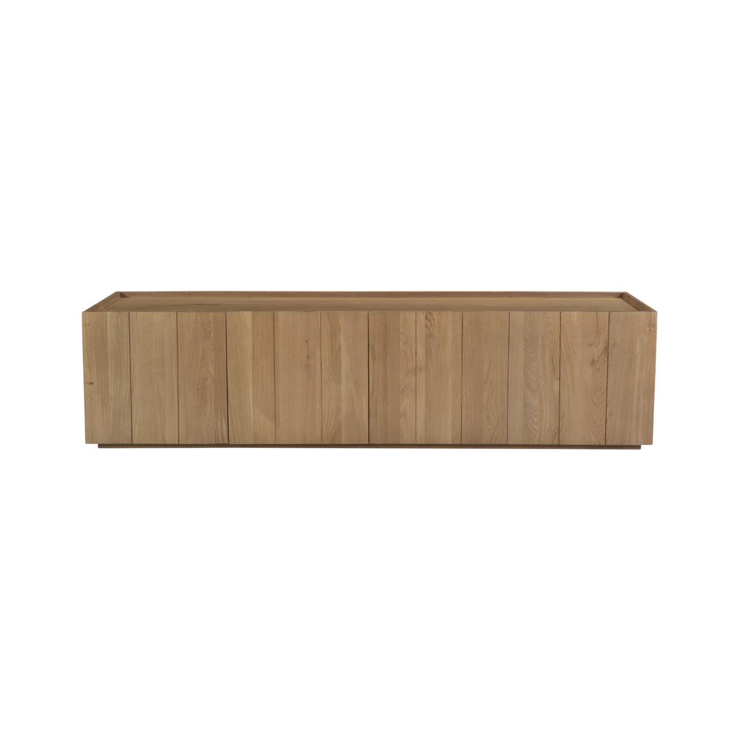 Lath Media Cabinet - Natural