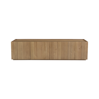 Lath Media Cabinet - Natural