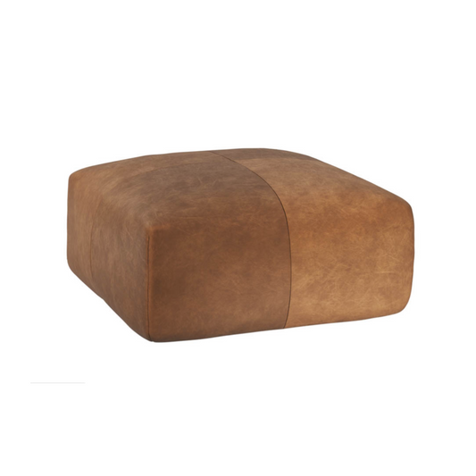 Ellie Ottoman / Cognac Leather