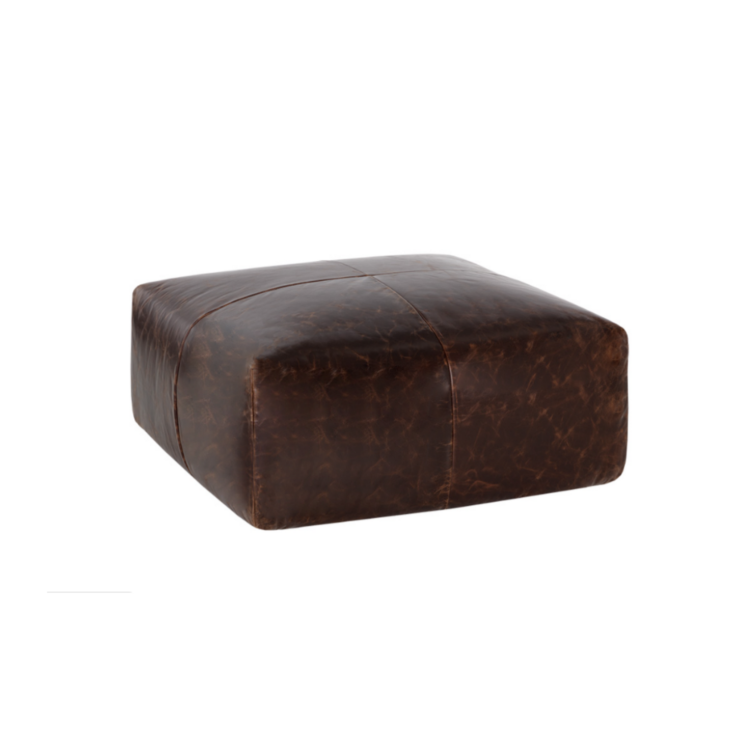 Ellie Ottoman / Chocolate Leather