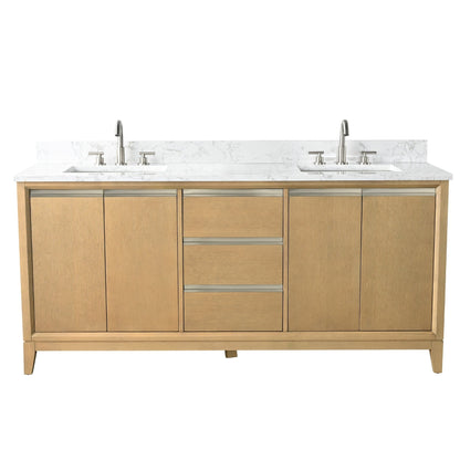 Vanity Art Bathroom Vanity with Ceramic Sink and Engineered Marble Top