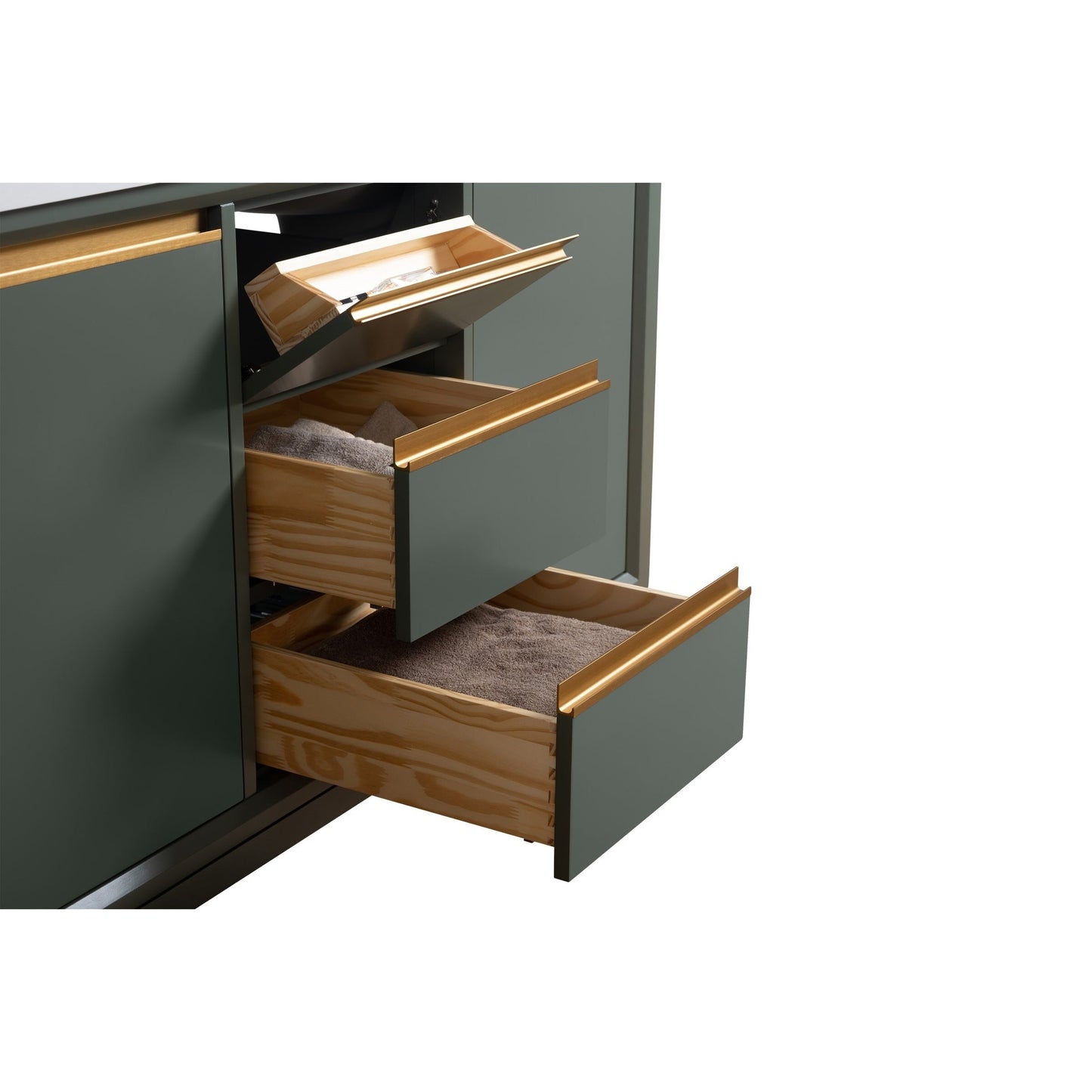 Vanity Art Bathroom Vanity with Ceramic Sink and Engineered Marble Top