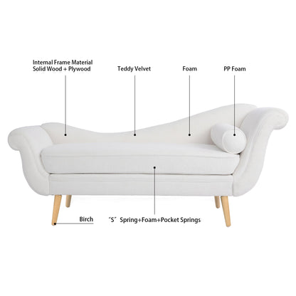 Vintage Chaise Lounge with Scroll Arms by Christopher Knight Home