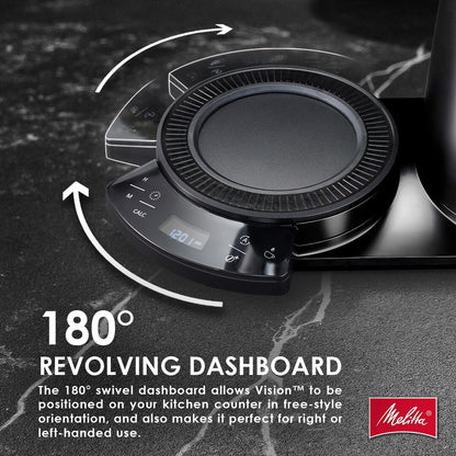 Vision 12-Cup Luxe Drip Coffee Maker with Revolving Dashboard