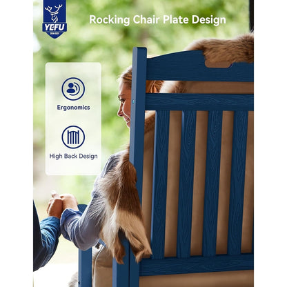 WINSOON All Weather Outdoor Rocking Chair, Set of 2
