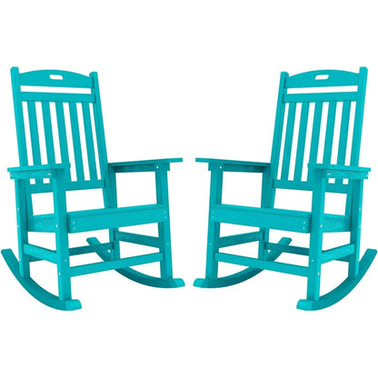 WINSOON All Weather Outdoor Rocking Chair, Set of 2