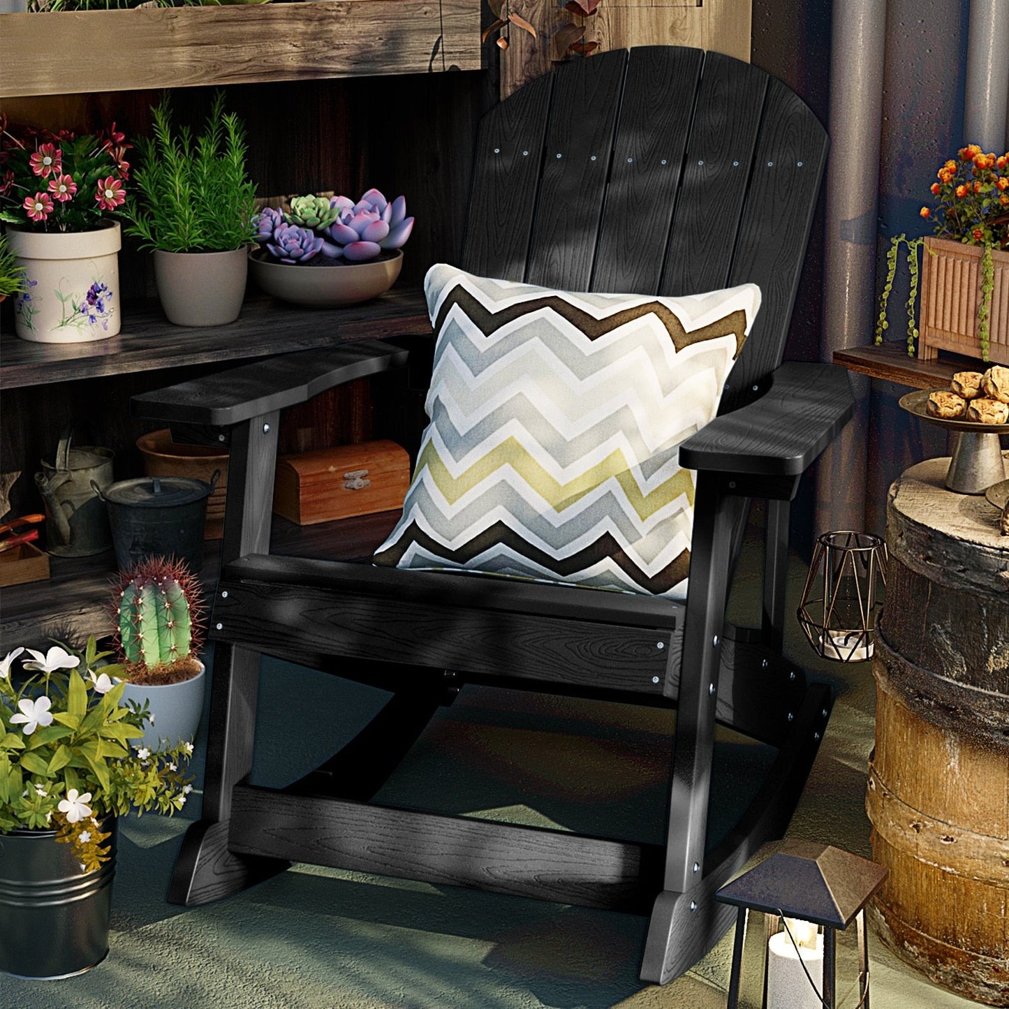 WINSOON All Weather Outdoor Rocking Chair, Set of 2